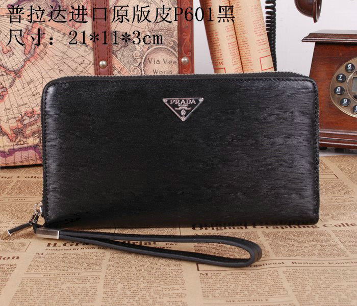 2014 Prada Saffiano Leather Clutch 8P601 black for sale